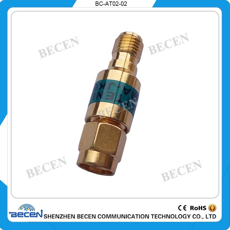 2 Watt SMA male to female attenuator 1.3.5.6.10.15.20.30db attenuation