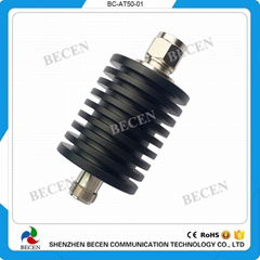 50W N-JK RF Attenuators 1-30dB Black Aluminum Heat Sink Body