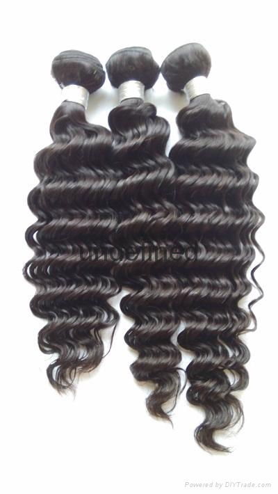 6A Unprocessed Brazilian Virgin Hair Weaving Deep Wave Human Hair Extension 2