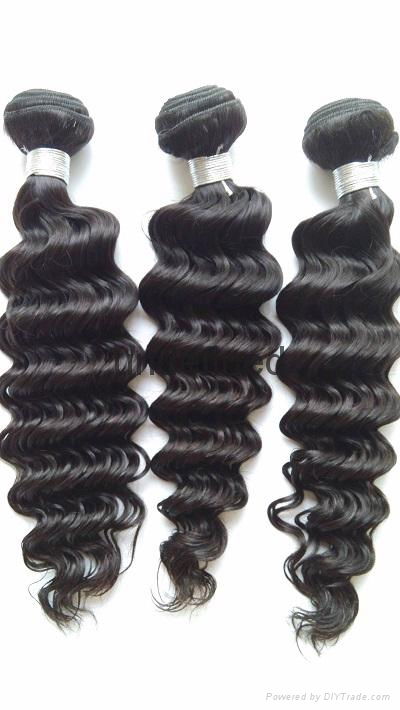 6A Unprocessed Brazilian Virgin Hair Weaving Deep Wave Human Hair Extension 5