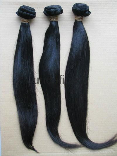 7A Unprocessed Brazilian Virgin Hair Weft Silky Straight Human Hair Extension 3