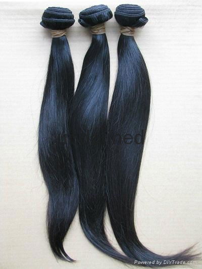 7A Unprocessed Brazilian Virgin Hair Weft Silky Straight Human Hair Extension 5