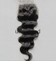 5A Free Part Brazilian Virgin Hair Closure Human Hair Lace Top Closure 3