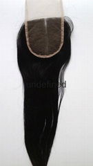 5A Middle Part Brazilian Virgin Hair Lace Closure Human Hair Top Closure