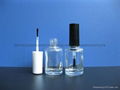 15ML Round-shaped Nail Polish Bottle With Cap and Brushes