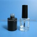 8ml Transparent /Black Color Round Glass Nail Polish Bottle with Cap and Brush 4