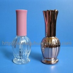 New Design Glass Bottle with Cap&brush  15ml Nail Polish Bottle