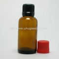 30ml Amber Round Essential Oil Bottle with Cap 