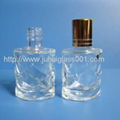 10ml Lattice Pattern Glass Perfume Bottle With Golden Lid