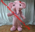 adult  pink elephant mascot costume 1