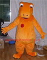 orange dino mascot costume