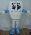 adult white tooth mascot costume good