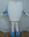 adult white tooth mascot costume good tooth mascot