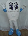 adult white tooth mascot costume good tooth mascot