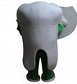 adult tooth mascot costume tooth warror mascot