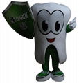 adult tooth mascot costume tooth warror mascot