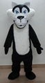 black wolf mascot costume adult wolf