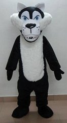 black wolf mascot costume adult wolf costume