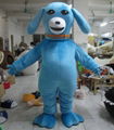 blue dog mascot Costume adult puppy mascot custom