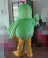 green rooster mascot costume