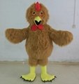brown rooster mascot costume