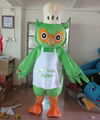 owl mascot costume adult green owl