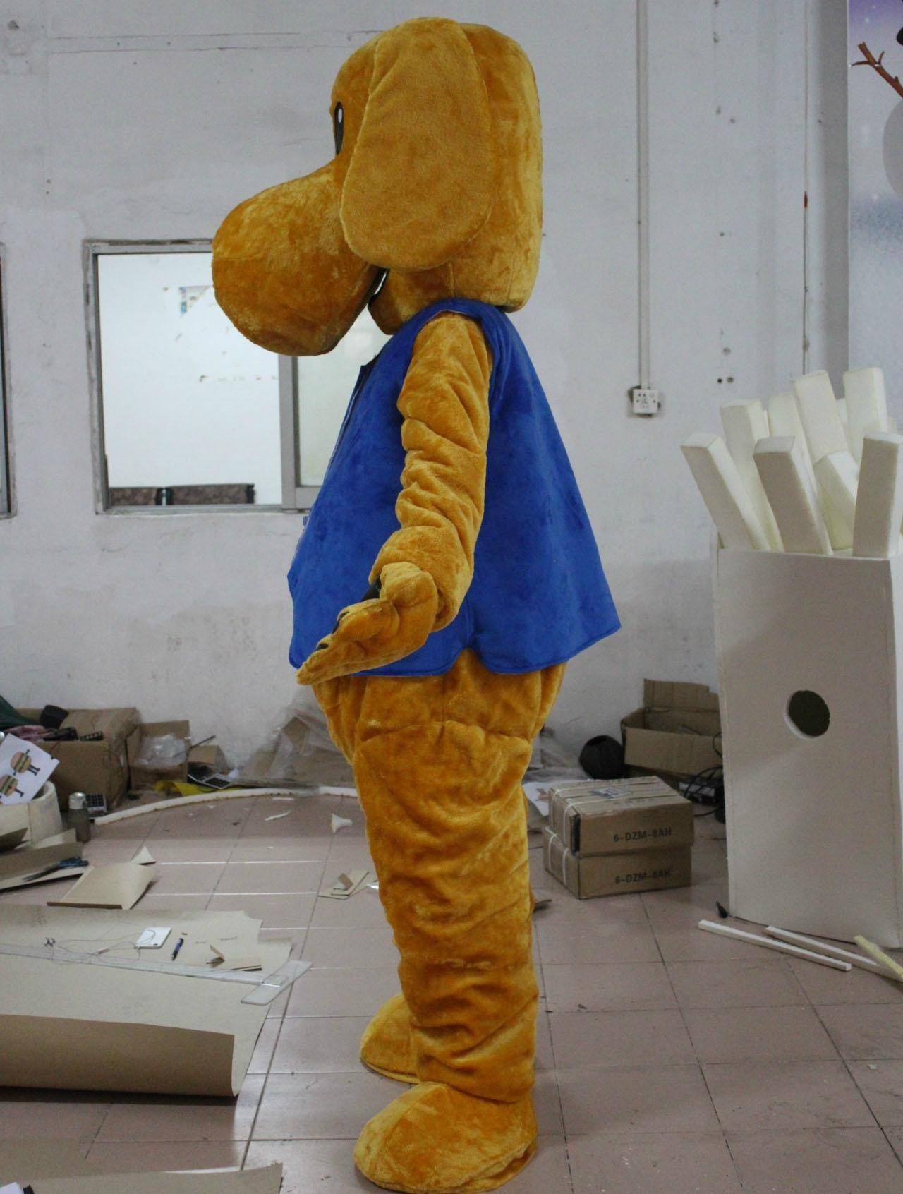 dog mascot costume yellow dog mascot adult 3
