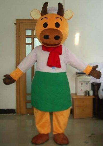 chef cow mascot costume adult cow costume chef mascot