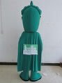 green superman mascot costume custom