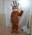 red nose deer mascot costume
