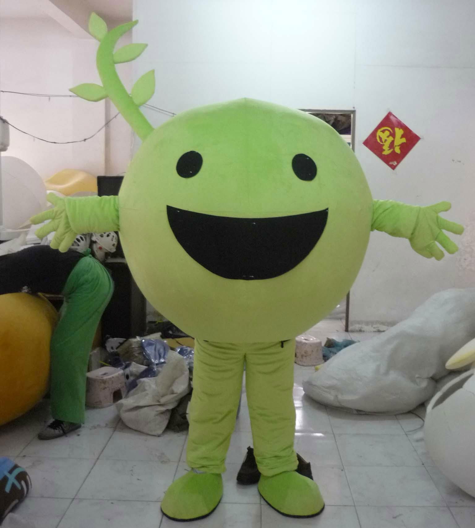 green bean mascot costume