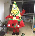 custom adult pizza mascot costume P-slice pizza mscot costume make