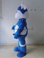 blue milk cow mascot costume for adult