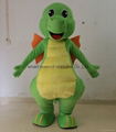 adult green dinosaur mascot costume