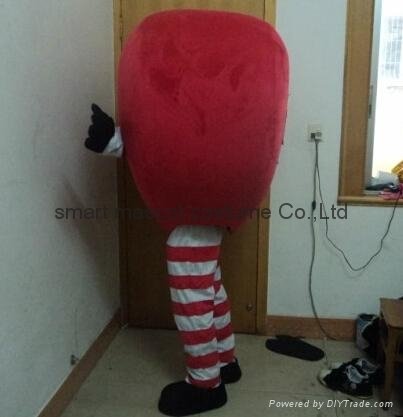 red heart mascot costume adult heart plush costume 2