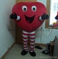 red heart mascot costume