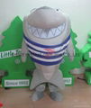 grey shark mascot costume