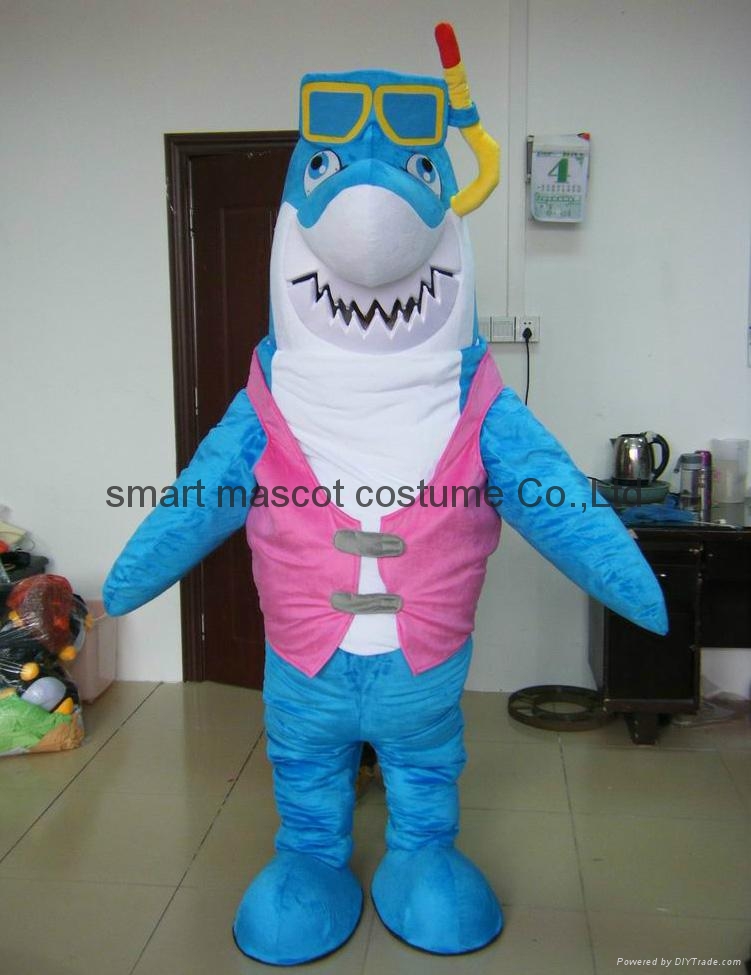 blue shark mascot costume sm 1052 smart mascot costume (China