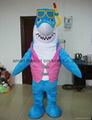 blue shark mascot costume