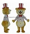 lovely Circus Bear mascot costume adult