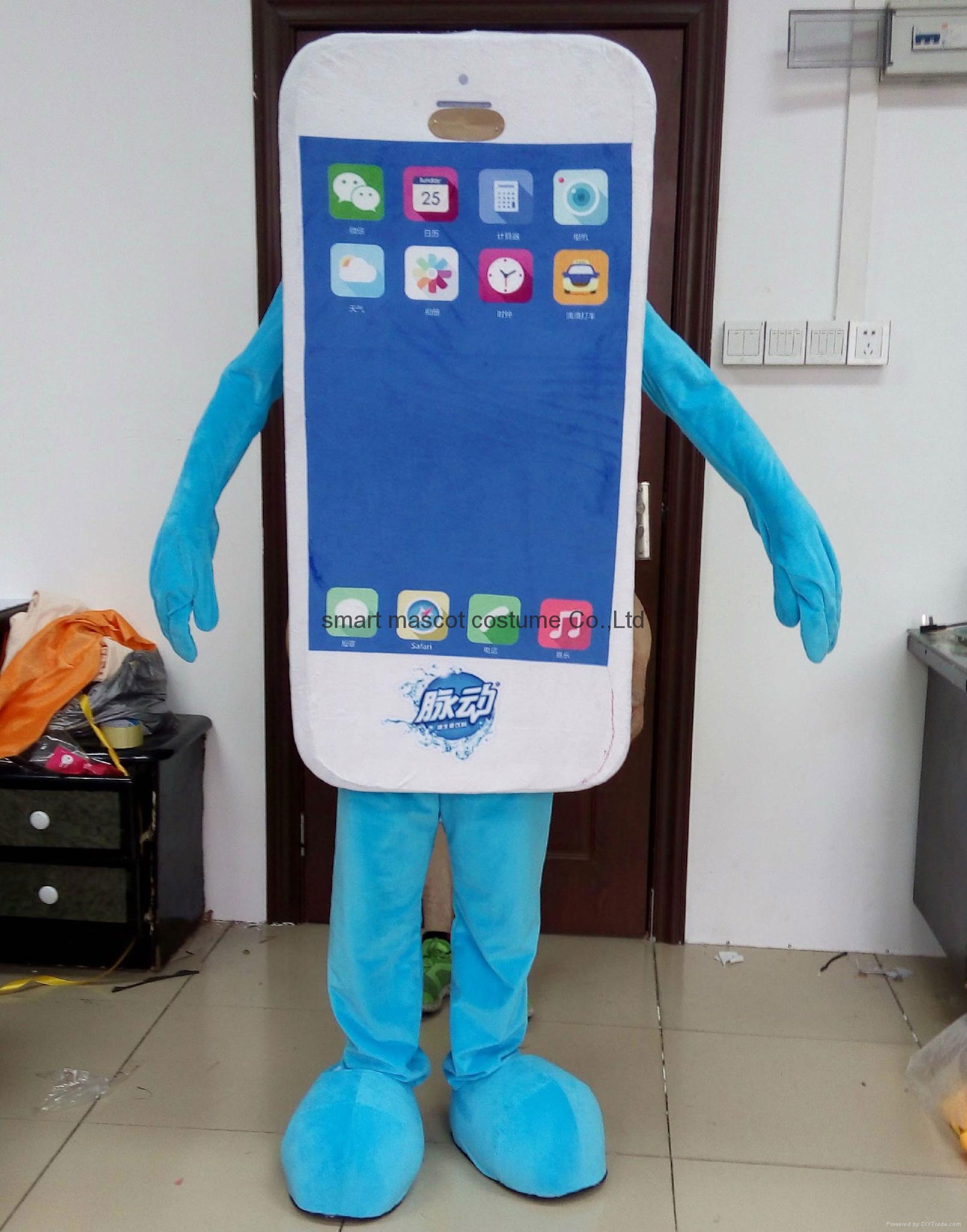 mobile phone mascot costume