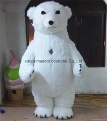 inflatable polar bear mascot costume
