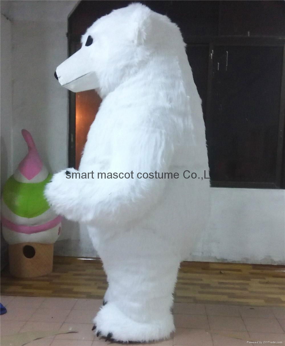 inflatable polar bear mascot costume