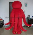 adult Octopus mascot costume blue/green/yellow/purple/red/pink