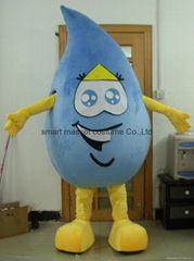 happy water drop mascot costume