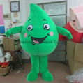 green water drop mascot costume