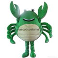 adult green crab mascot costume