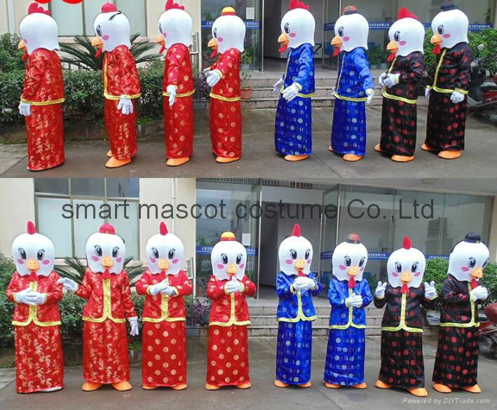 Year of rooster mascot costume