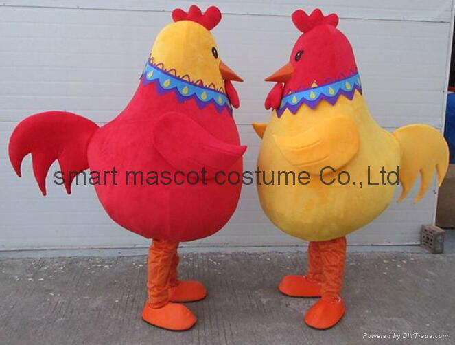 rooster mascot chicken costume for 2017 Chinese new year