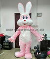 adult pink bunny mascot costume